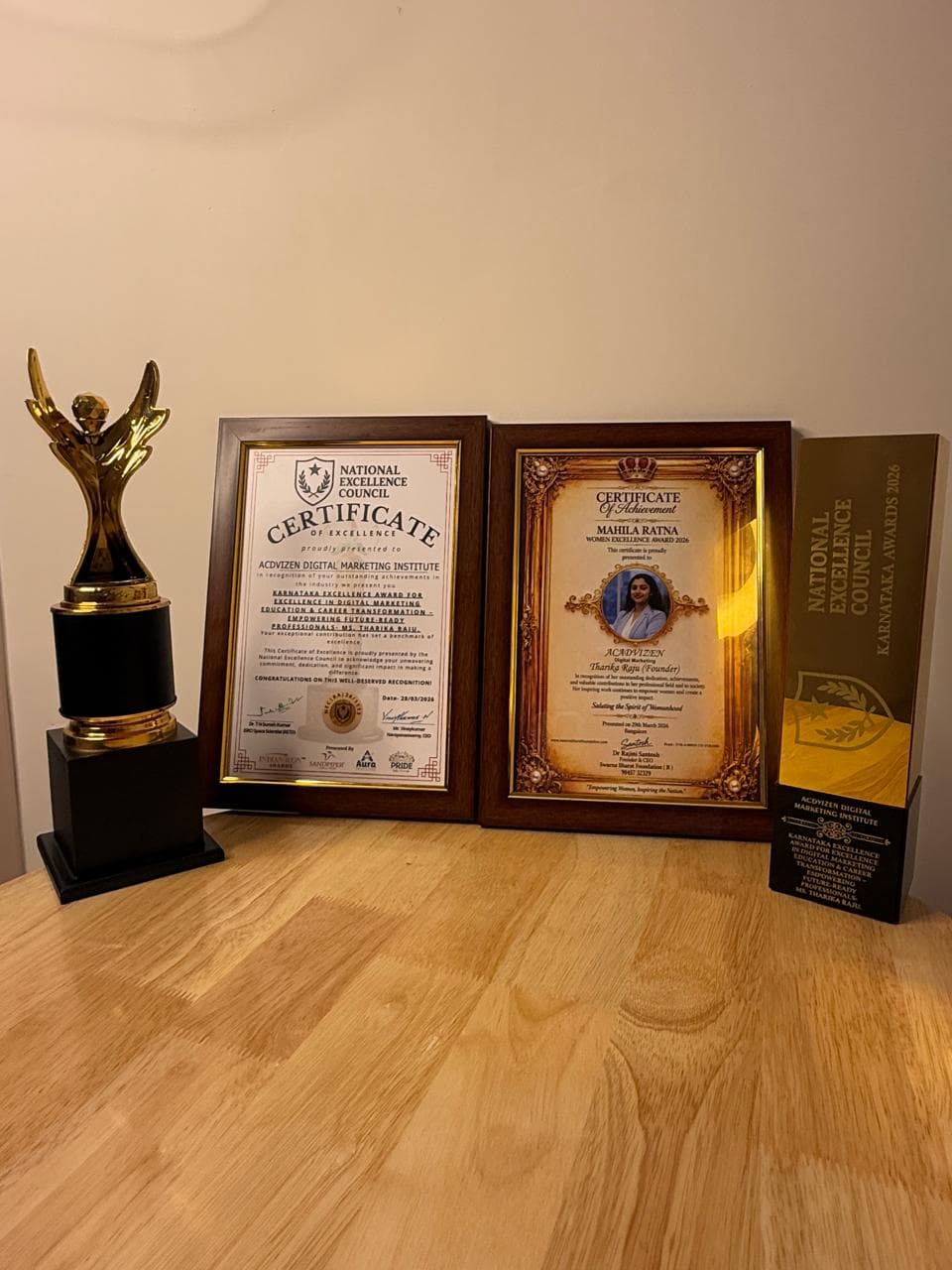 Acadvizen award recognition photograph 03